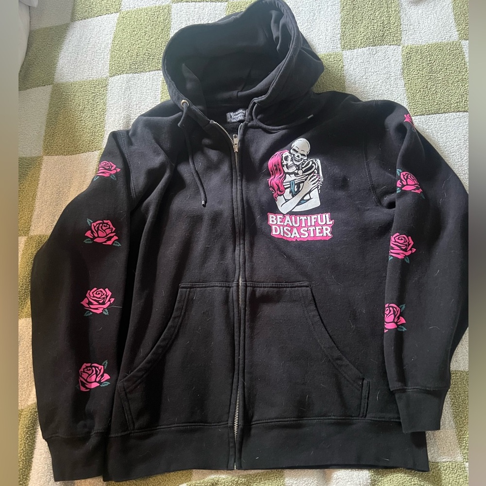 XL Beautiful Disaster sweatshirt. Skeleton Love